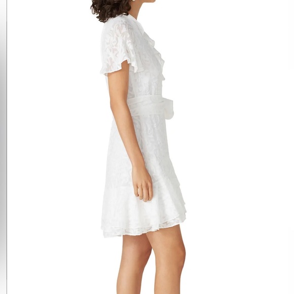 Tanya Taylor White Floral Bianka Silk Dress 6 RTR - Picture 2 of 14